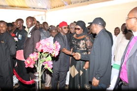 Senate President david Mark dey greet President