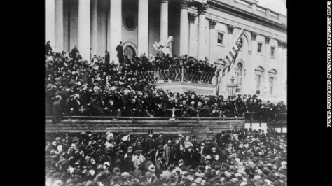 Abraham Lincoln take the oath of office for the second time on March 4, 1865