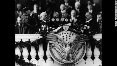 Calvin Coolidge is sworn in for his second term on March 4, 1925