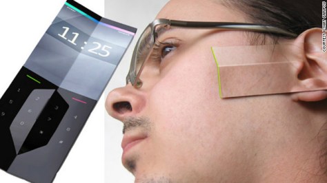 Russian designer Ilshat Garipov's Kambala phone has a centerpiece that can be popped out and used to clip the phone to the ear. This phone has the camouflage qualities of a chameleon: As an earpiece it changes color to imitate your skin.