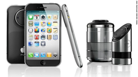 Jinyoung Choi's iPhone Pro concept was designed with photography aficionados in mind. It comes with a detachable DSLR lens, speaker/microphone and projector.